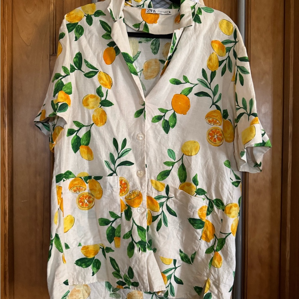Zara Citrus Print mini dress